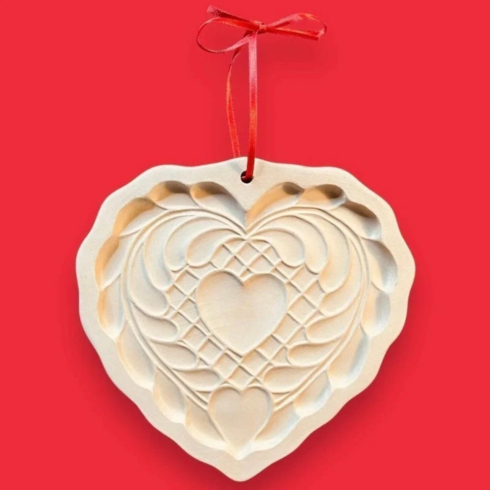 Vintage Brown Bag Cookie Art 1988 Heart Valentine Craft Cookie Mold Collectible